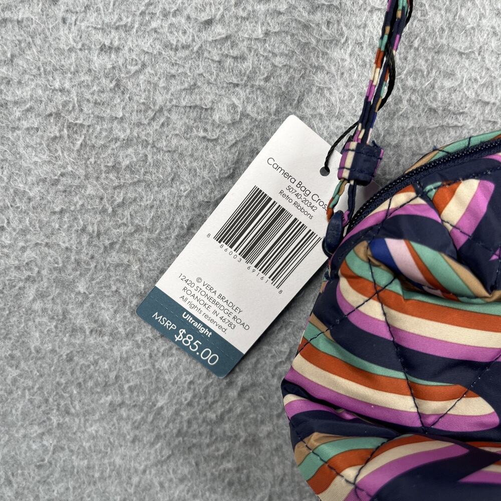 Vera Bradley Ultralight Essential Crossbody - Retro Ribbons Print NWT Purse Bag - Picture 4 of 7
